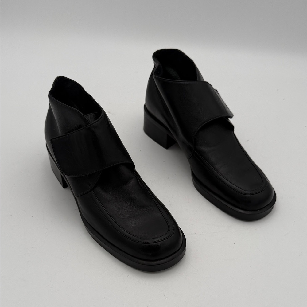 Vintage Etienne Aigner Black Chukka Boots women 7.5 leather casual goth Y2K